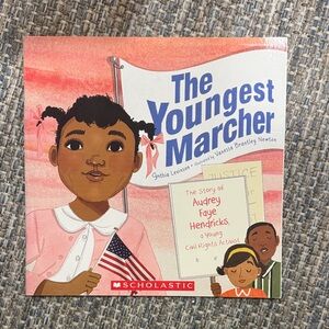 Scholastic The Youngest Marcher Book - Red and Blue Cover